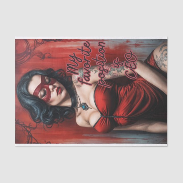 Meine Lieblingsposition ist CEO Female Decoupage Seidenpapier (Vorderseite)