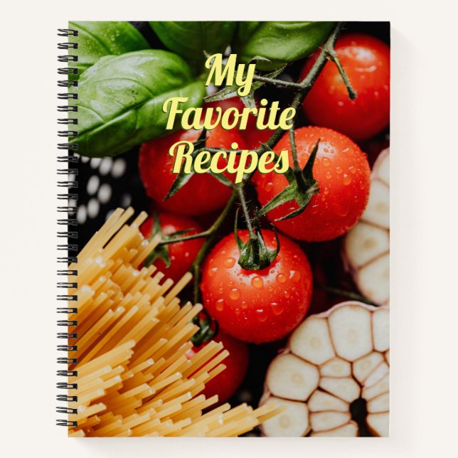 Meine Lieblingsrezepte, Cherry-Tomaten-Notebook Notizbuch (Vorderseite)