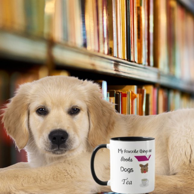 Meine Lieblingssachen Bücher, Hunde, Tee Tasse (Von Creator hochgeladen)