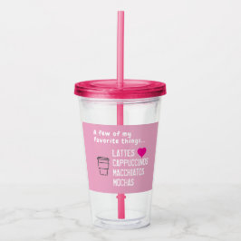 Meine Lieblingssachen Eiskaffee Rosa  Acryltrinkbecher