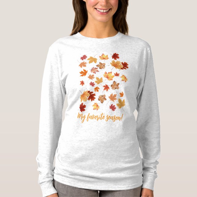 Meine Lieblingssaison! Blätter Fallender T - Shirt (Vorderseite)