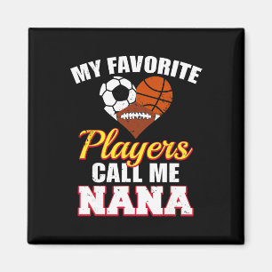 Meine Lieblingsspieler Fußball Basketball Football Magnet