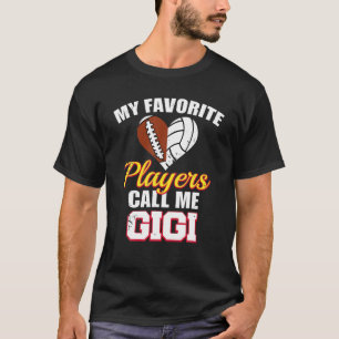 Meine Lieblingsspieler nennen mich Gigi Football V T-Shirt