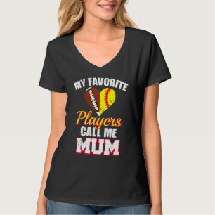 Meine Lieblingsspieler nennen mich Mum Rugby Footb T-Shirt