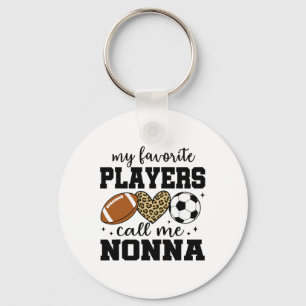 Meine Lieblingsspieler nennen mich Nonna Footll So Schlüsselanhänger