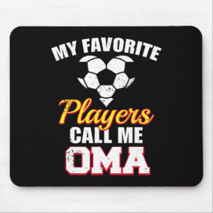 Meine Lieblingsspieler nennen mich Oma Lustige Fuß Mousepad