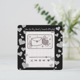 Meine Lieblingsspielliste - Valentinstag-Karte Dankeskarte