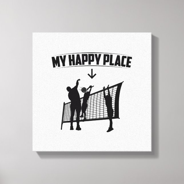 Meine Lieblingsstelle | Volleyball Player Geschenk Leinwanddruck (Vorderseite)