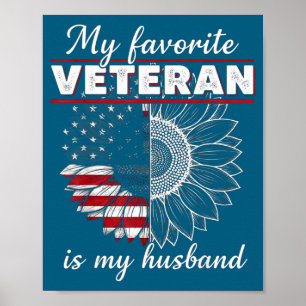 Meine Lieblingsveteranin mein Mann Illustration Poster