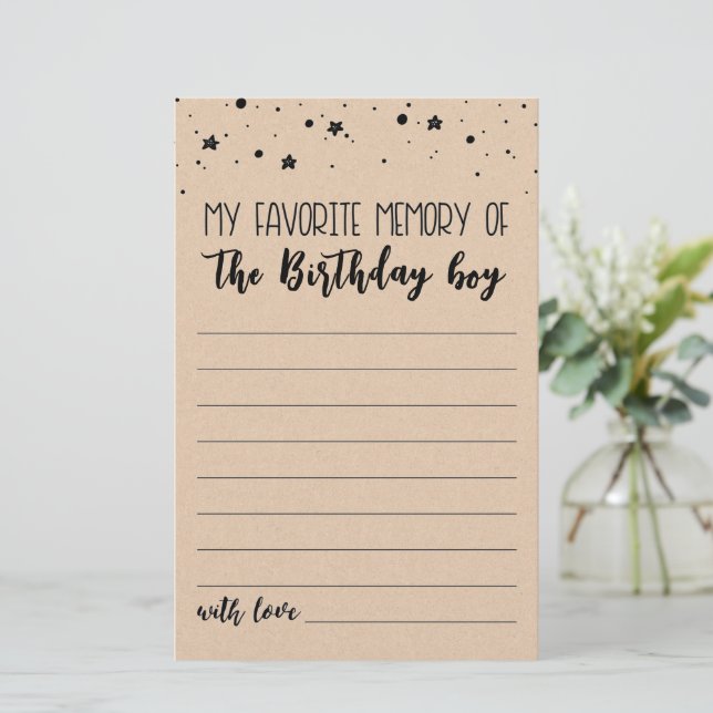 Meine liebste Erinnerung an das Party des Geburtst (Stehend Vorderseite)