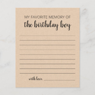 Meine liebste Erinnerung an den Geburtstagskind