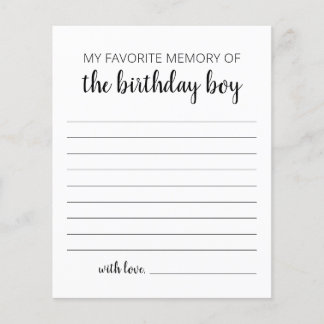 Meine liebste Erinnerung an den Geburtstagskind