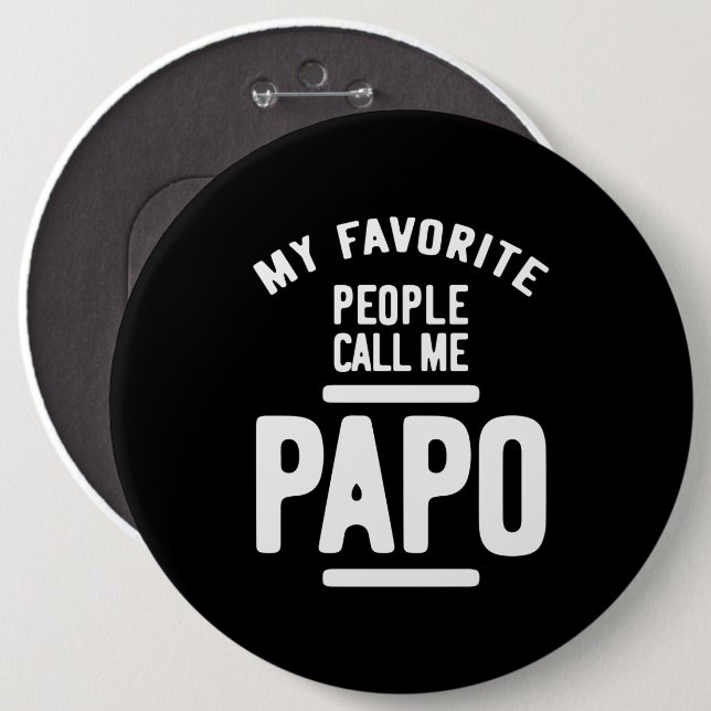Meine Liebsten nennen mich Papo | Father Gift Button (Vorne & Hinten)