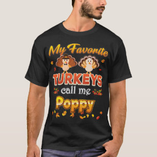 Meine liebsten Truthähne nennen mich Mohn-Erntedan T-Shirt