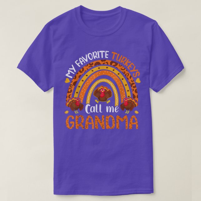 Meine liebsten Truthähne nennen mich Oma-Erntedank T-Shirt (Design vorne)