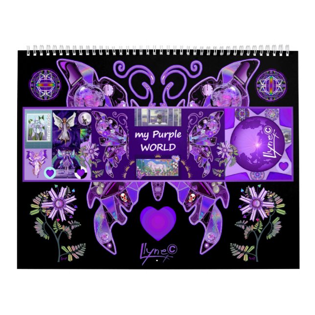 "Meine lila Welt" von Llyne F Kalender (Titelbild)