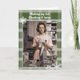 Meine Liste erstellen, zweimal überprüfen Feiertagskarte