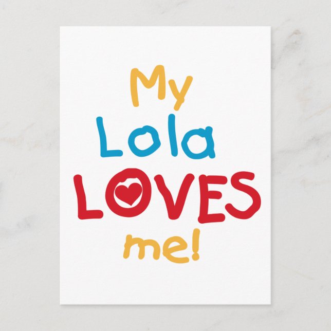 Meine Lola Lieben Ich T - Shirt und Geschenke Postkarte (Vorderseite)