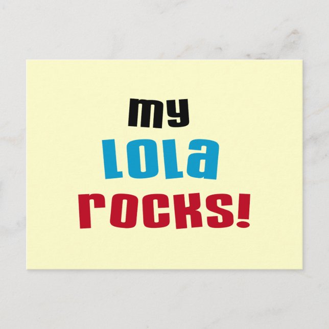 Meine Lola Rocks T - Shirt und Geschenke Postkarte (Vorderseite)