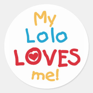 Meine Lolo Lieben Me T - Shirt und Geschenke Runder Aufkleber