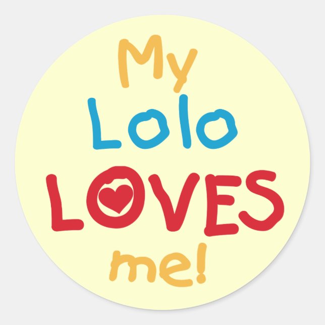 Meine Lolo Lieben Me T - Shirt und Geschenke Runder Aufkleber (Vorderseite)