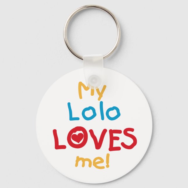 Meine Lolo Lieben Me T - Shirt und Geschenke Schlüsselanhänger (Vorderseite)