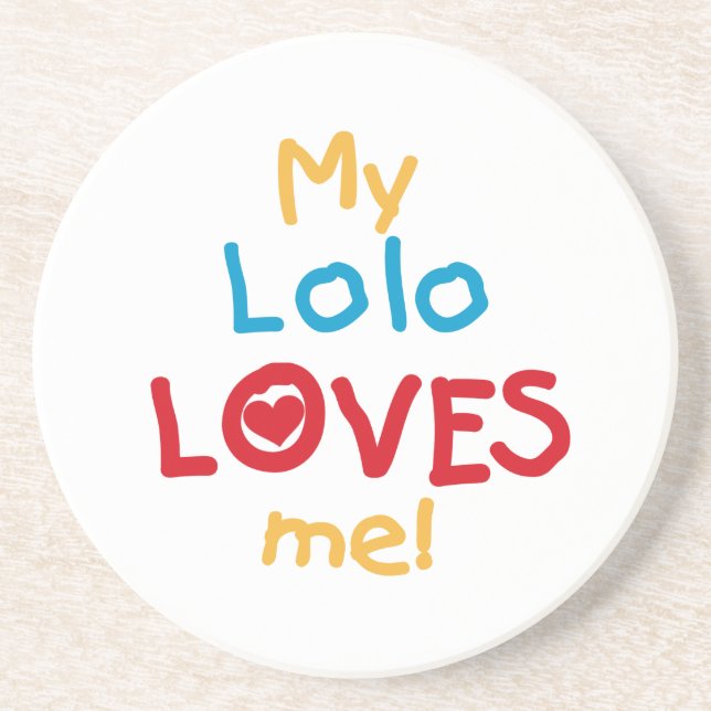 Meine Lolo Lieben Me T - Shirt und Geschenke Untersetzer (Vorne)
