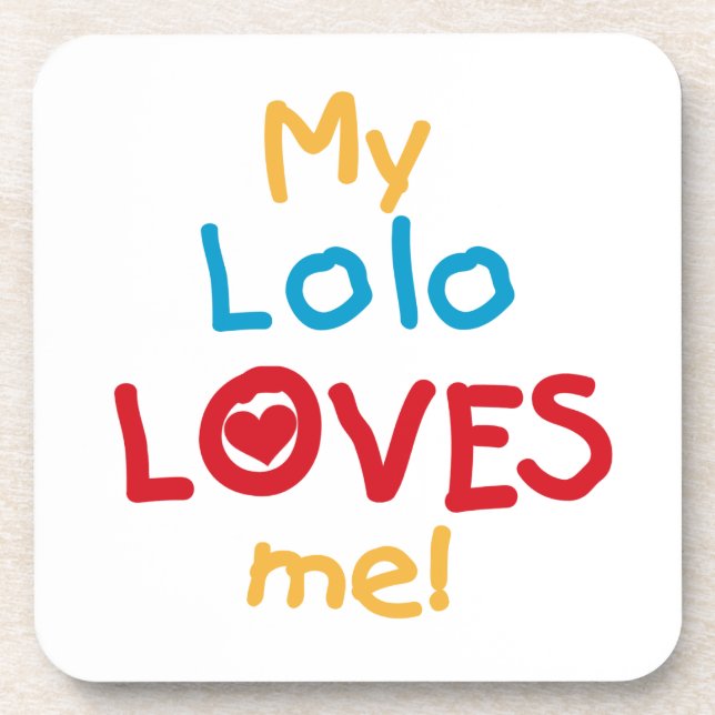 Meine Lolo Lieben Me T - Shirt und Geschenke Untersetzer (Vorderseite)