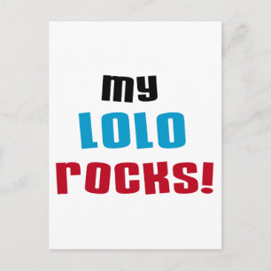 Meine Lolo Rocks T - Shirt und Geschenke Postkarte
