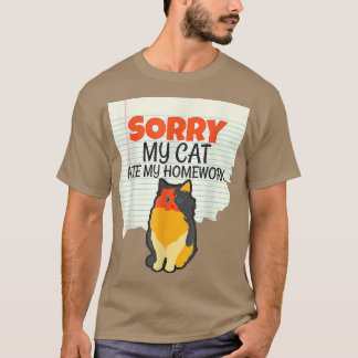 Meine lustige Katze aß meine Hausaufgaben Kinder, T-Shirt