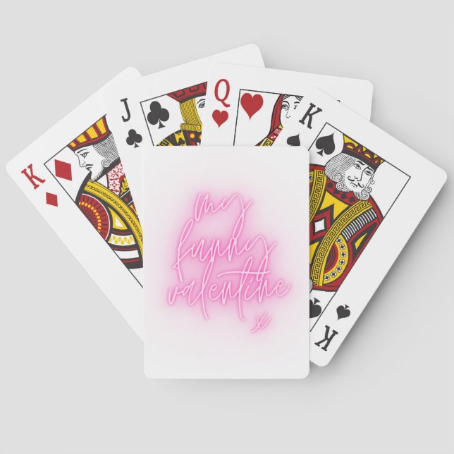 Meine lustige Valentine spielt Karten Spielkarten (Rückseite)