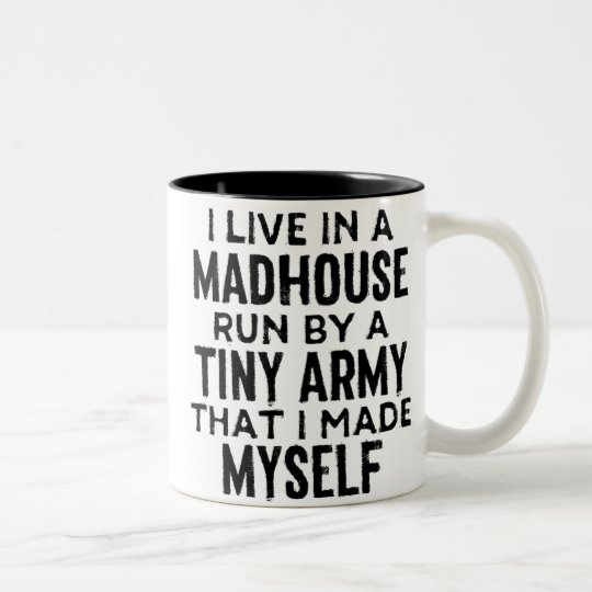 Meine Madhouse-Kaffee-Tasse Zweifarbige Tasse