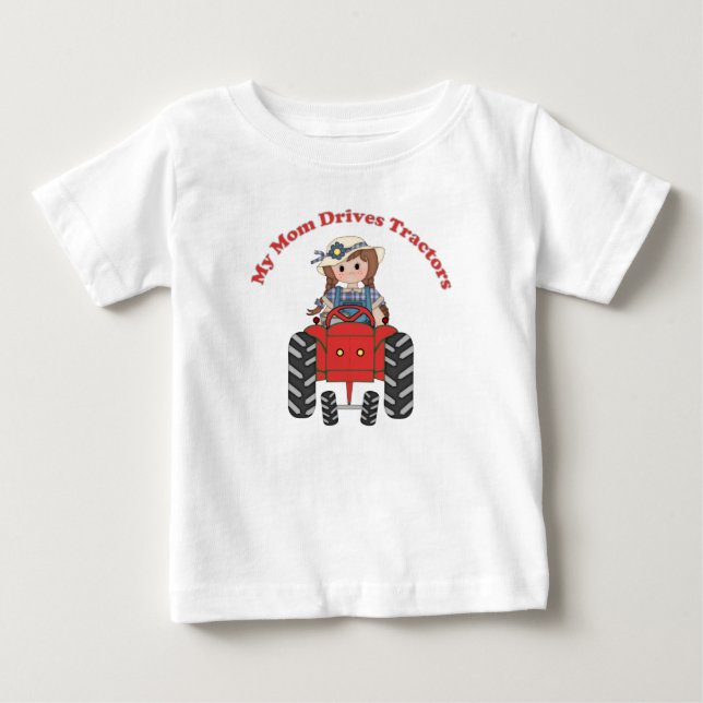 Meine Mama fährt Traktoren Baby T-shirt (Vorderseite)