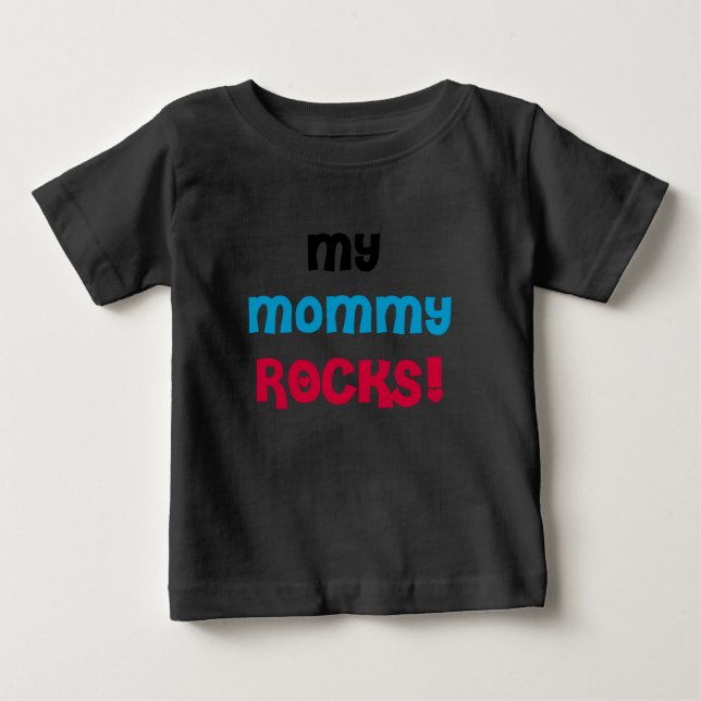 Meine Mama-Felsen Baby T-shirt (Vorderseite)
