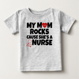 Meine Mama-Felsenursache ist sie ein lustiges Baby Baby T-shirt