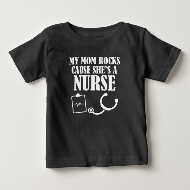Meine Mama-Felsenursache ist sie ein lustiges Baby T-shirt (Vorderseite)