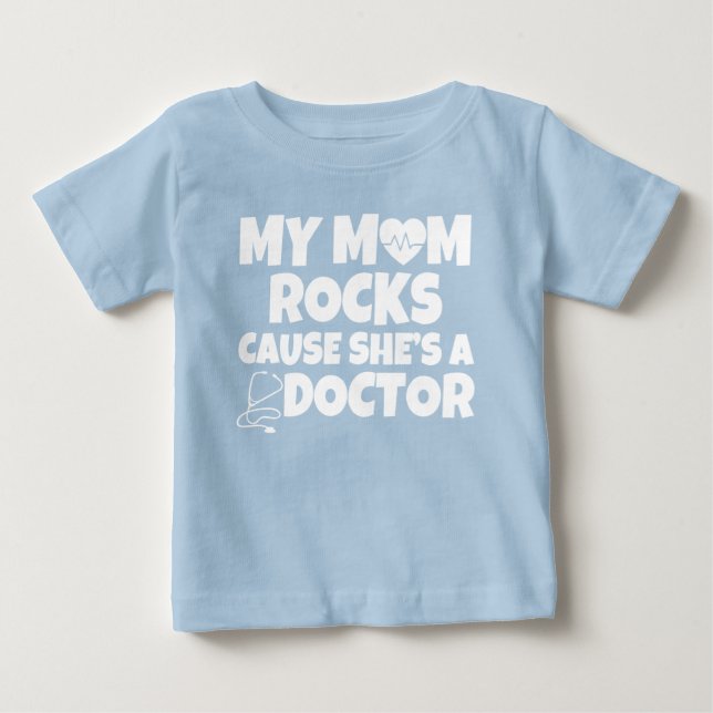 Meine Mama-Felsenursache ist sie ein lustiges Baby T-shirt (Vorderseite)
