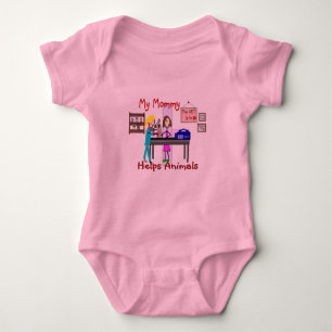 Meine Mama hilft Tieren--Tierarzt scherzt Baby Strampler