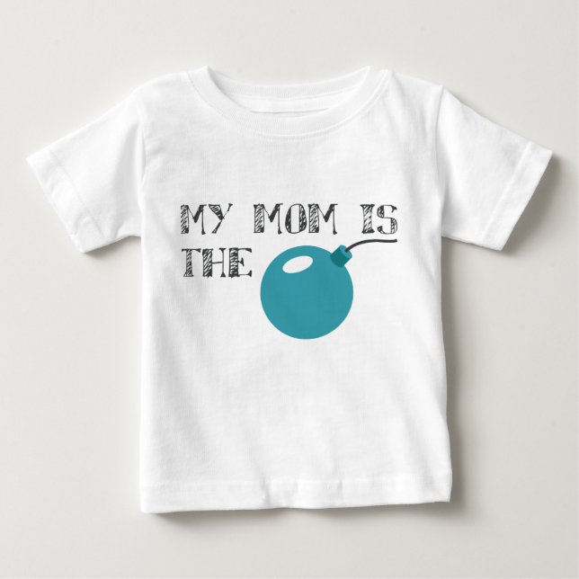 Meine Mama ist die Bombe Baby T-shirt (Vorderseite)
