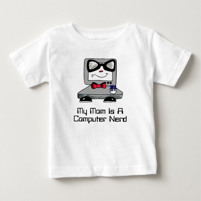 Meine Mama ist ein Computer Nerd Geek Shirt für Ba (Vorderseite)