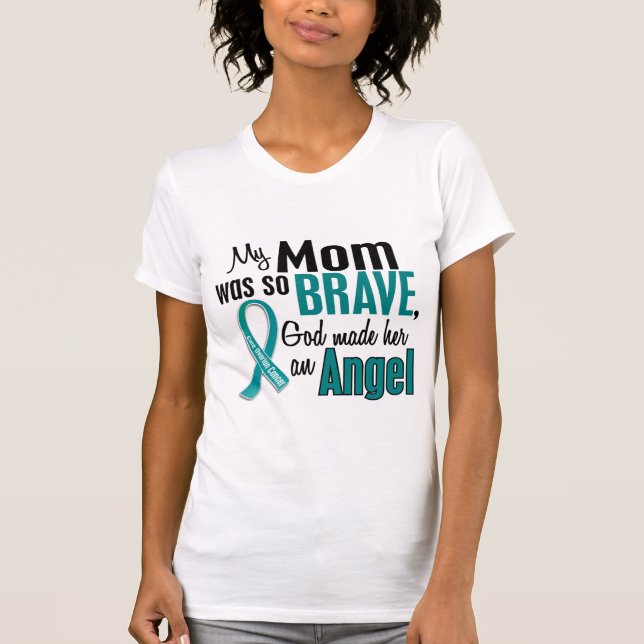 Meine Mama ist ein Eierstockkrebs des Engels-1 T-Shirt (Vorderseite)