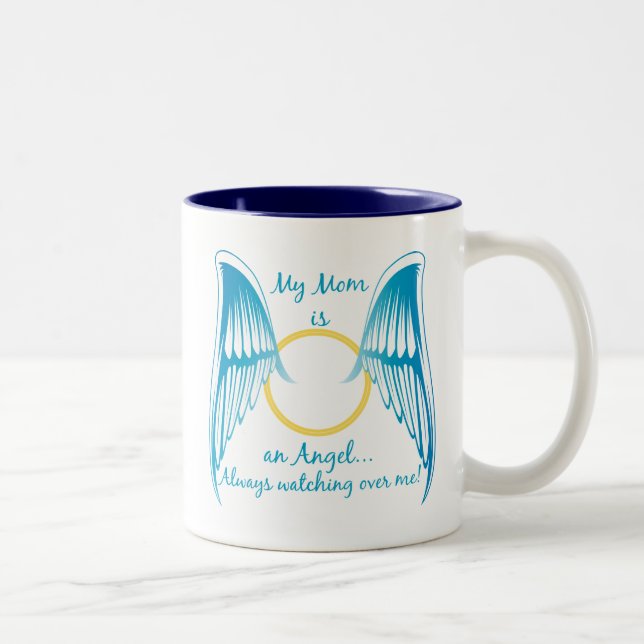 Meine Mama ist ein Engel Zweifarbige Tasse (Rechts)