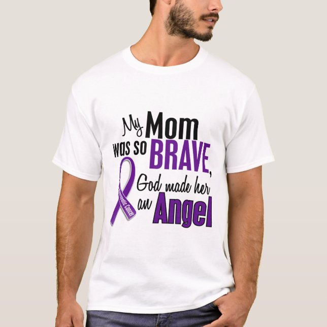 Meine Mama ist ein Engels-pankreatischer Krebs T-Shirt (Vorderseite)