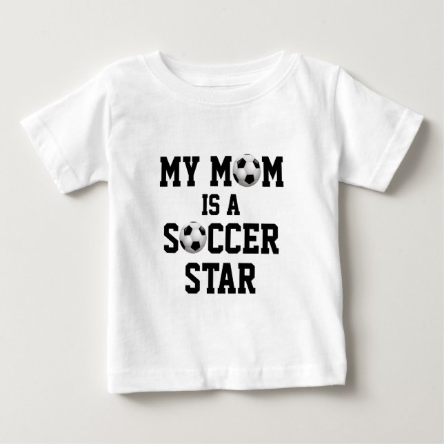 Meine Mama ist ein Fußball-Stern-Fußball-Ball Baby T-shirt (Vorderseite)