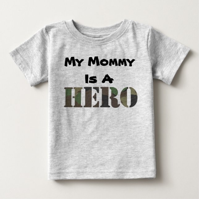 Meine Mama ist ein Held Baby T-shirt (Vorderseite)