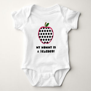 Meine Mama ist ein Lehrer-Shirt - Polka-Punkt Baby Strampler