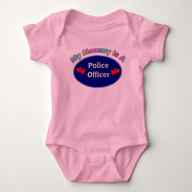 Meine Mama ist ein Polizeibeamte Baby Strampler (Vorderseite)