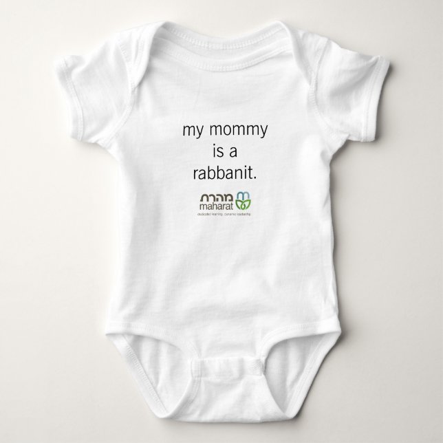 Meine Mama ist ein Rabbanit Säuglings-Bodysuit Baby Strampler (Vorderseite)