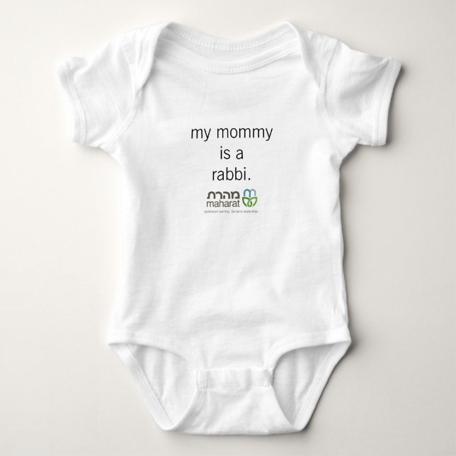 Meine Mama ist ein Rabbiner-Säuglings-Bodysuit Baby Strampler (Vorderseite)