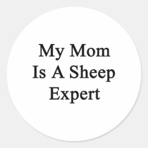 Meine Mama ist ein Schaf-Experte Runder Aufkleber